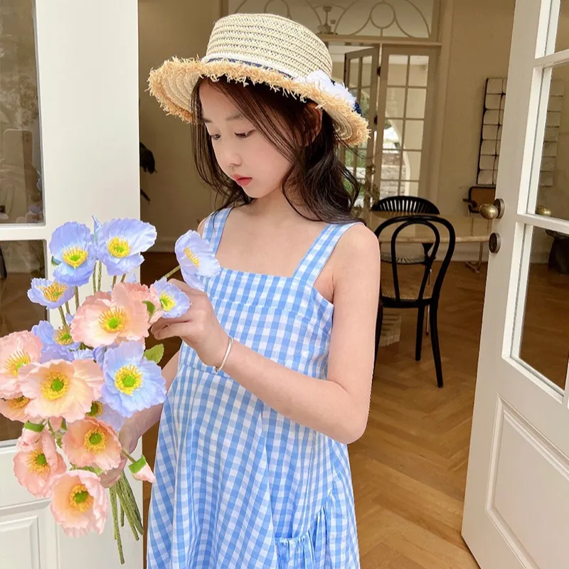 格子大摆裙 Gingham Maxi Dress