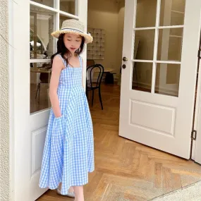 格子大摆裙 Gingham Maxi Dress