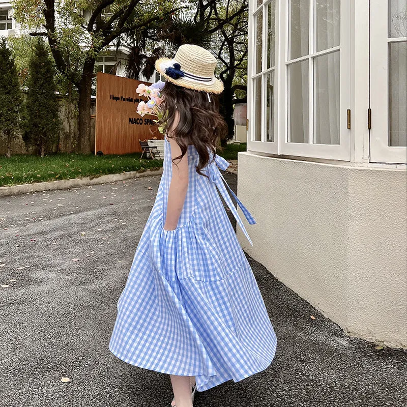 格子大摆裙 Gingham Maxi Dress