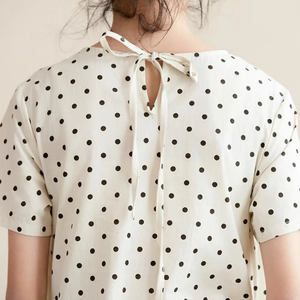 波点荷叶边连衣裙 Polka Dot Ruffle Dress