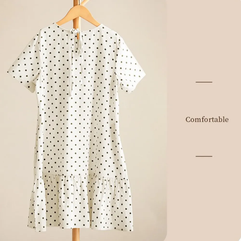 波点荷叶边连衣裙 Polka Dot Ruffle Dress