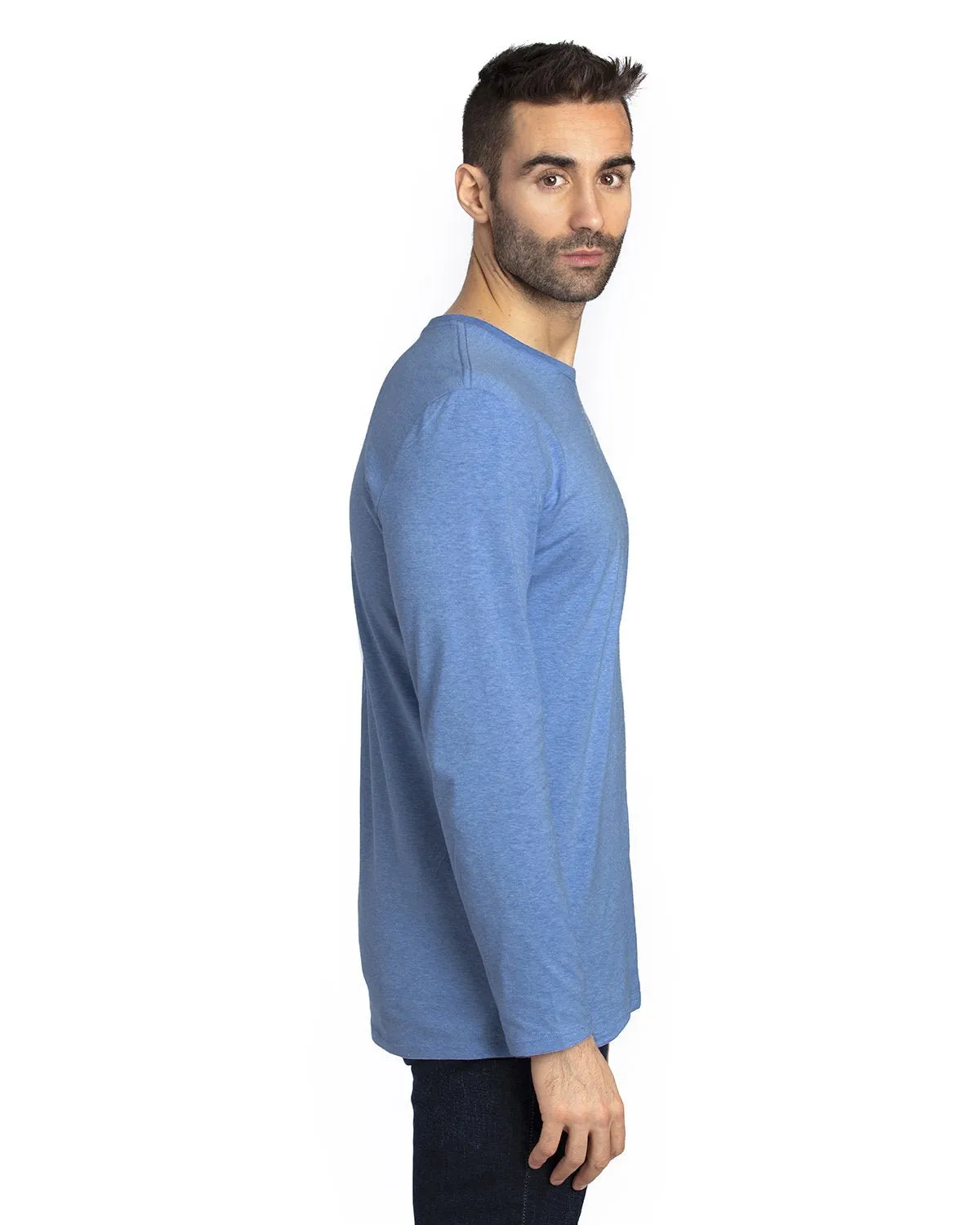 100LS-Threadfast Apparel-ROYAL HEATHER