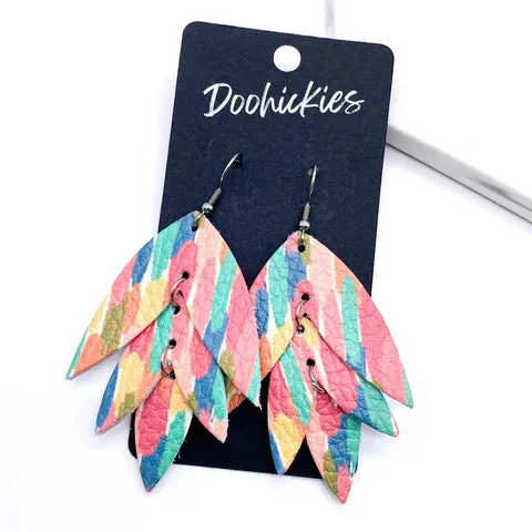 2.5" Bright Brush Stroke Lilli Belle Earrings