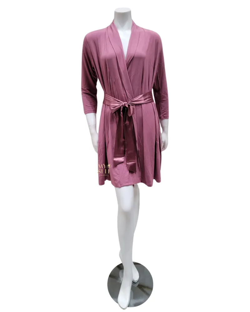 620 Mesa Rose Modal Short Morning Robe