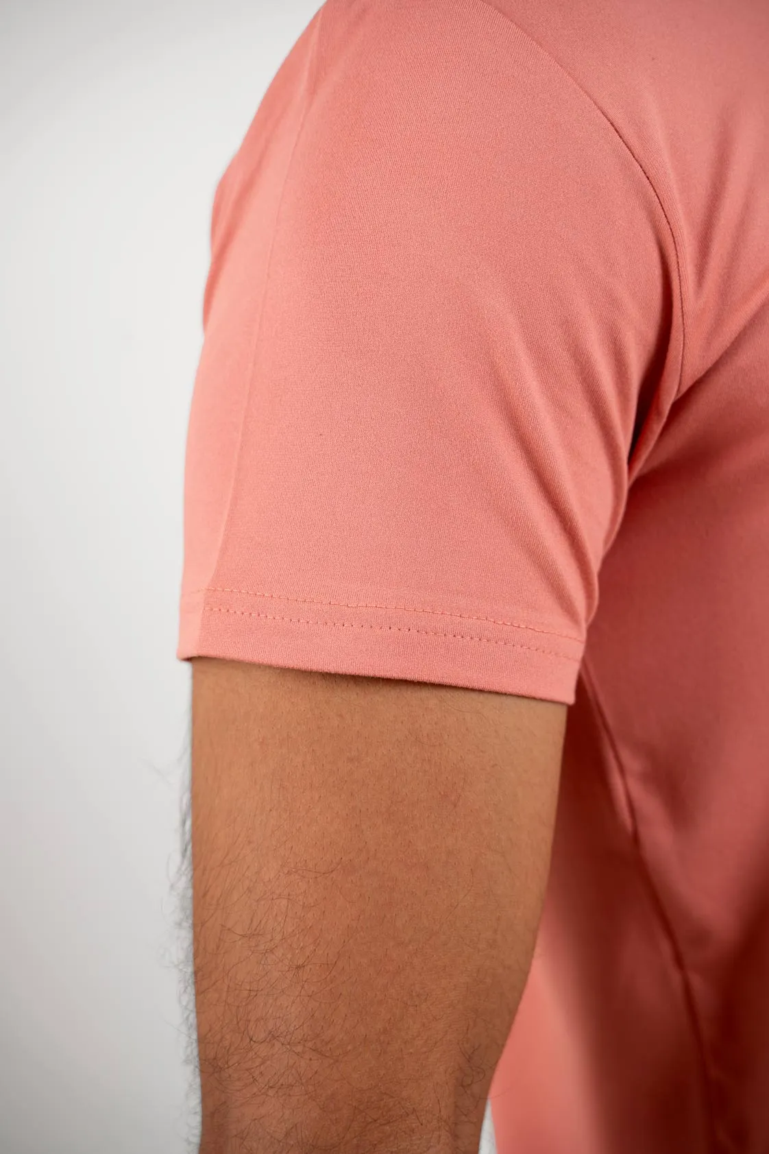 Archer Peach Henley Tshirt  For Men