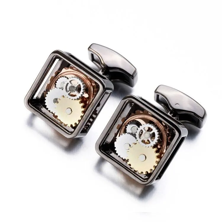 Automatic Movement Square Cufflinks