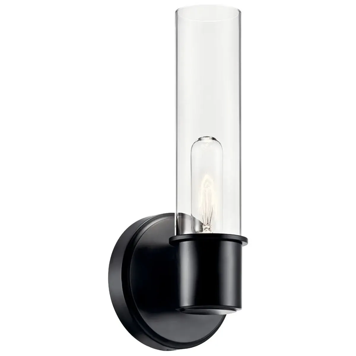 Aviv 13" 1-Light Wall Sconce, Black Finish