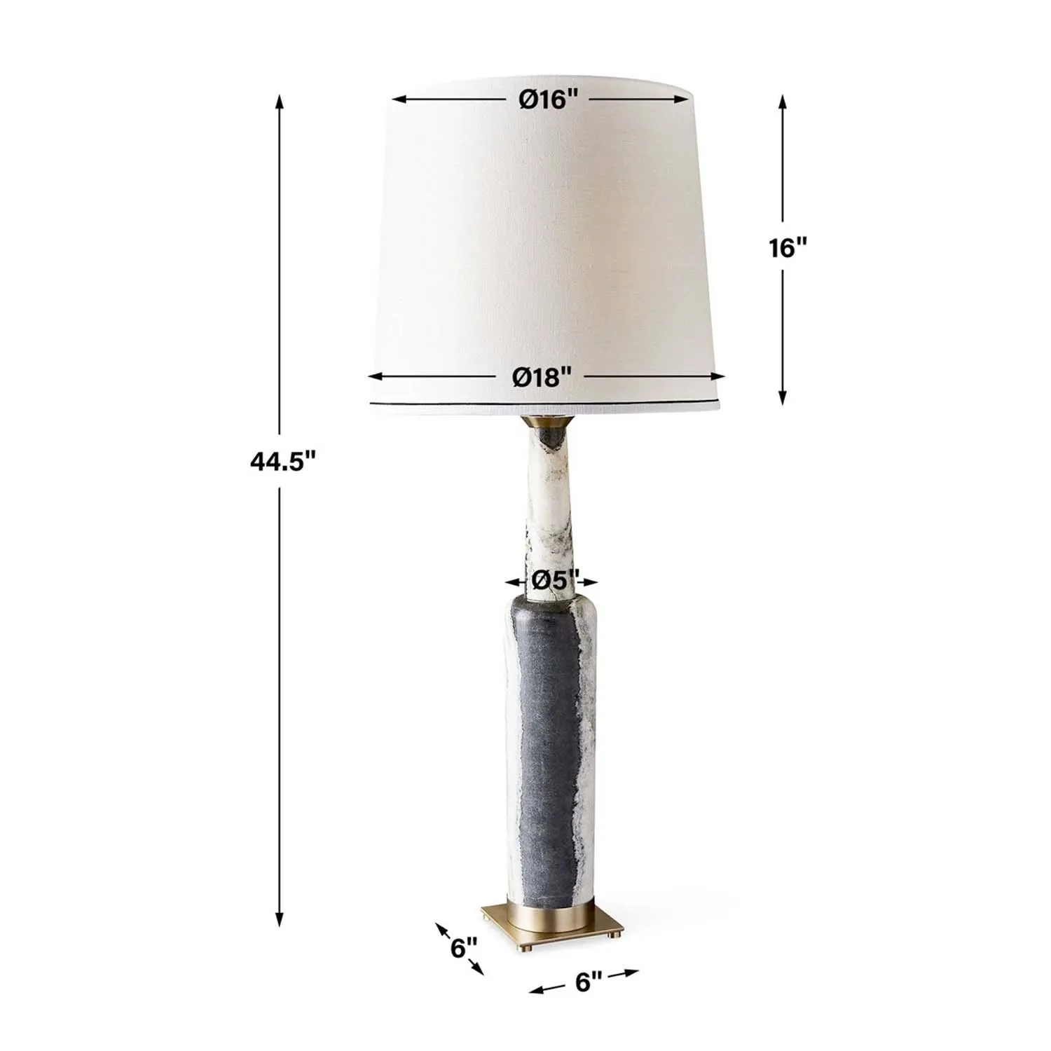 Black White Marble Table Lamp