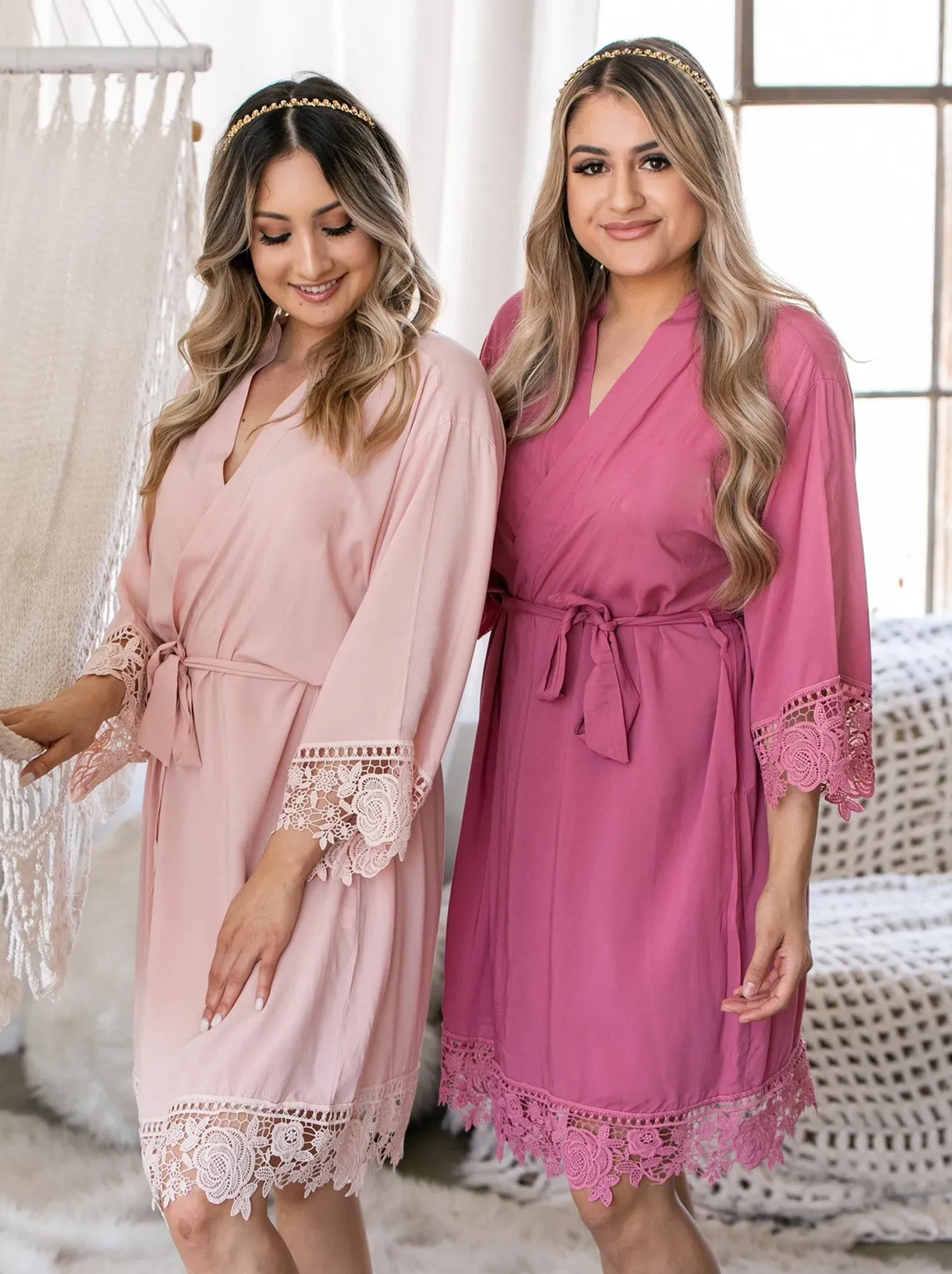 Brides Cotton Lace Robes