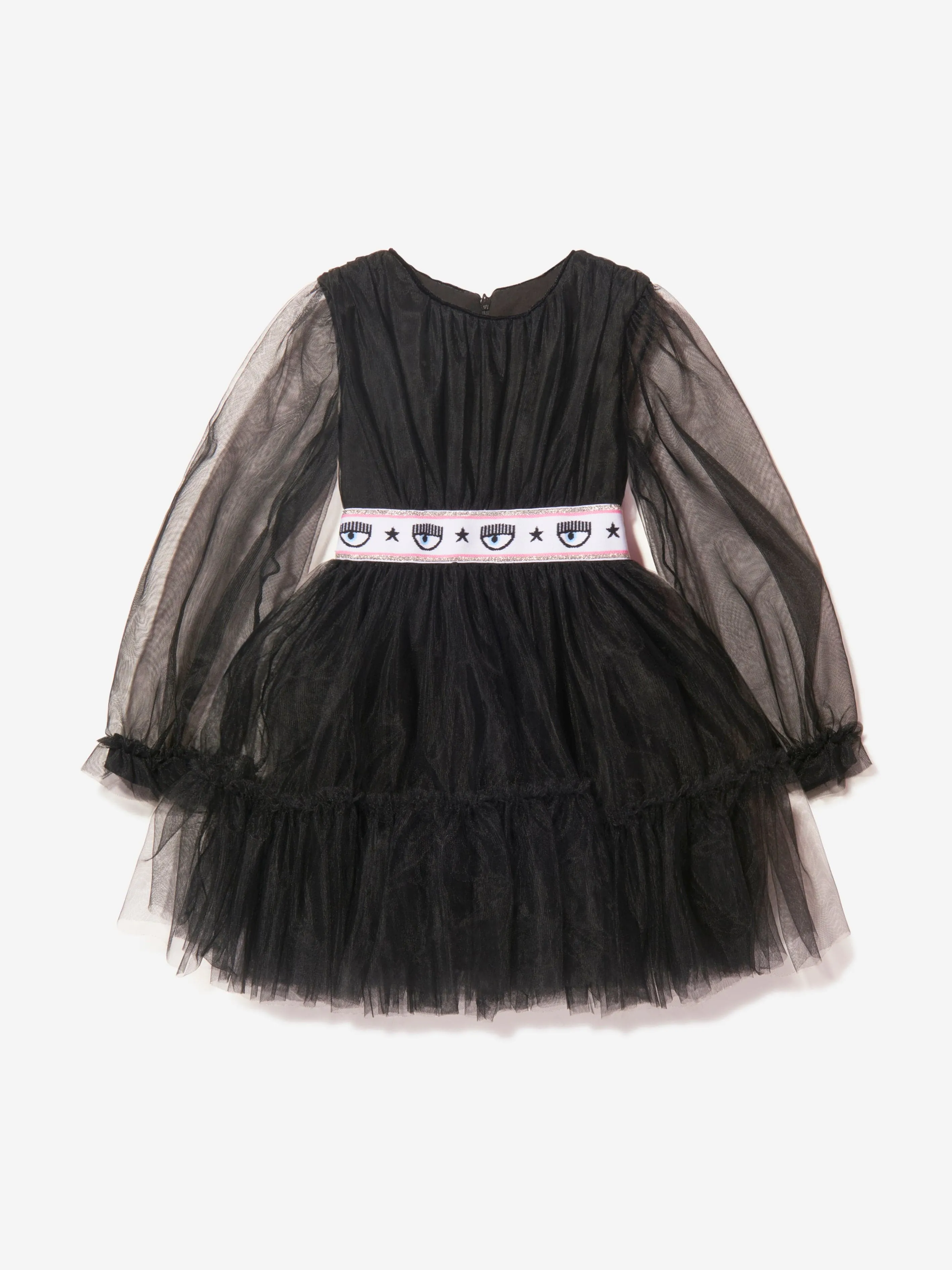 Chiara Ferragni Girls Tulle Long Sleeve Princess Dress