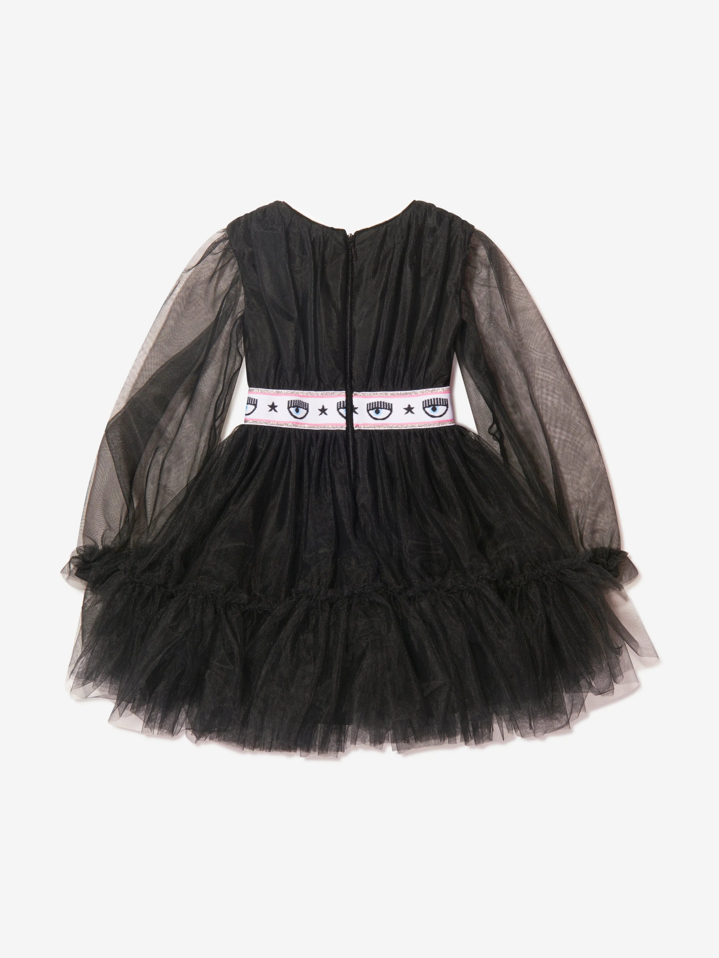 Chiara Ferragni Girls Tulle Long Sleeve Princess Dress