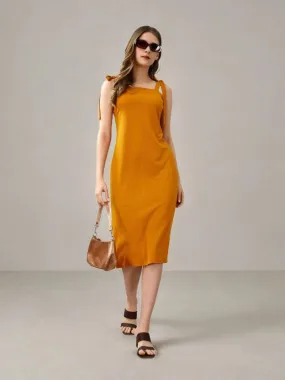 Chic Yellow Elegance Bodycon Dress