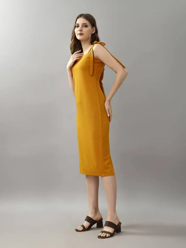 Chic Yellow Elegance Bodycon Dress