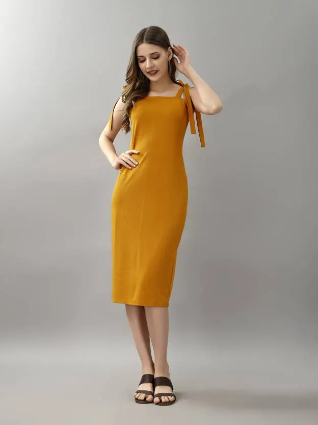 Chic Yellow Elegance Bodycon Dress