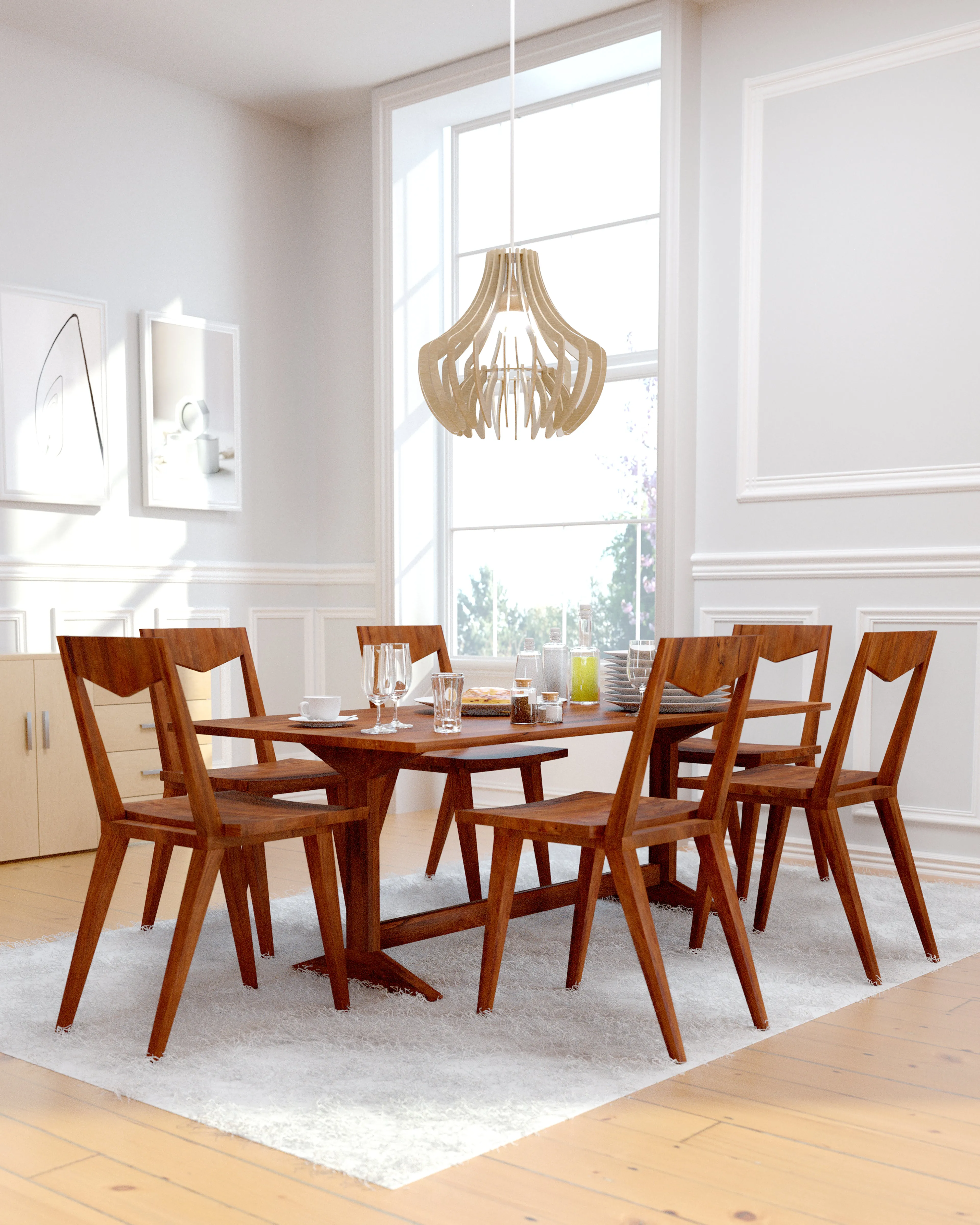 Classic Harmony Solid Wood Dining Set