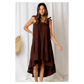 Dress First Love Midi - Chocolate