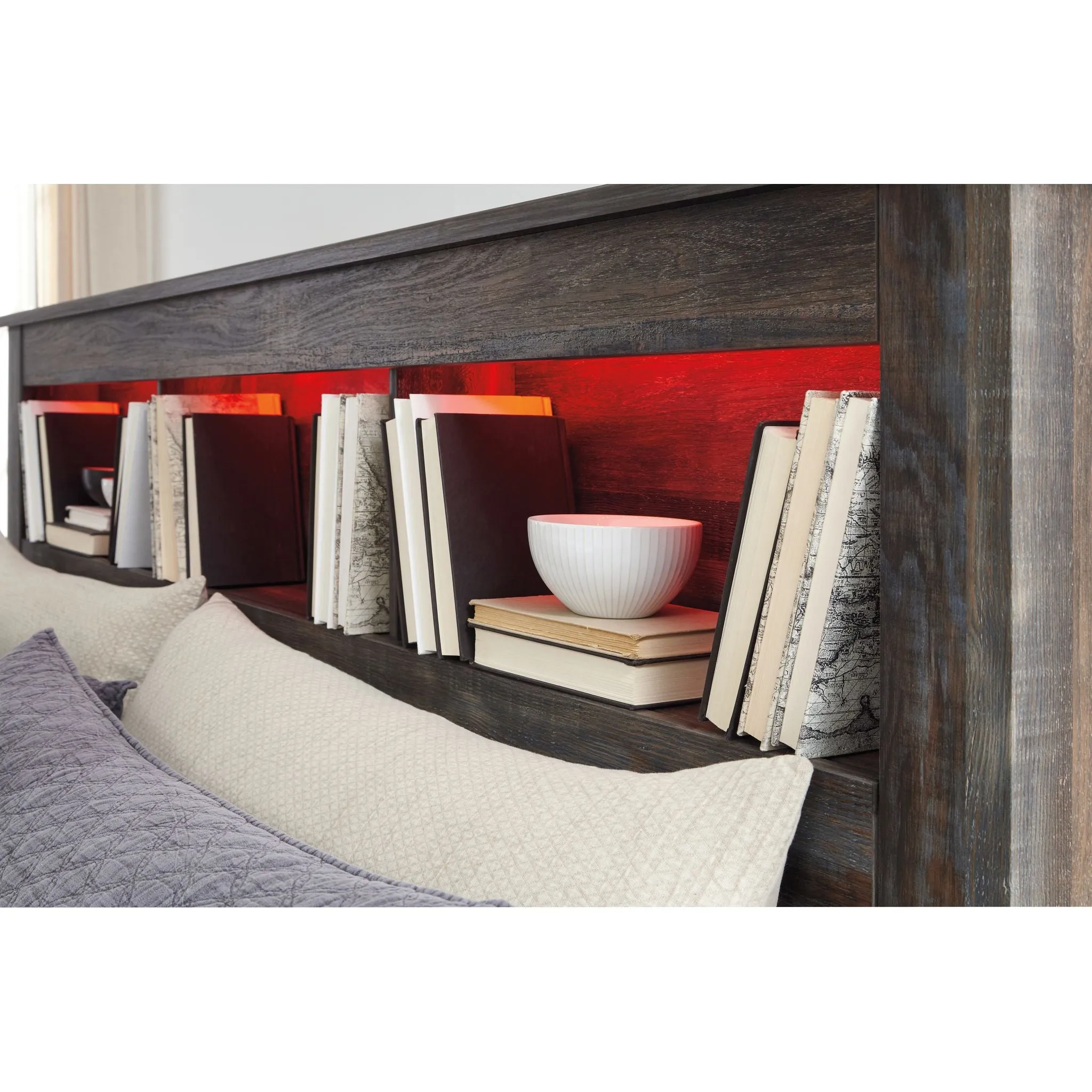 Drystan Bookcase Headboard - Multi