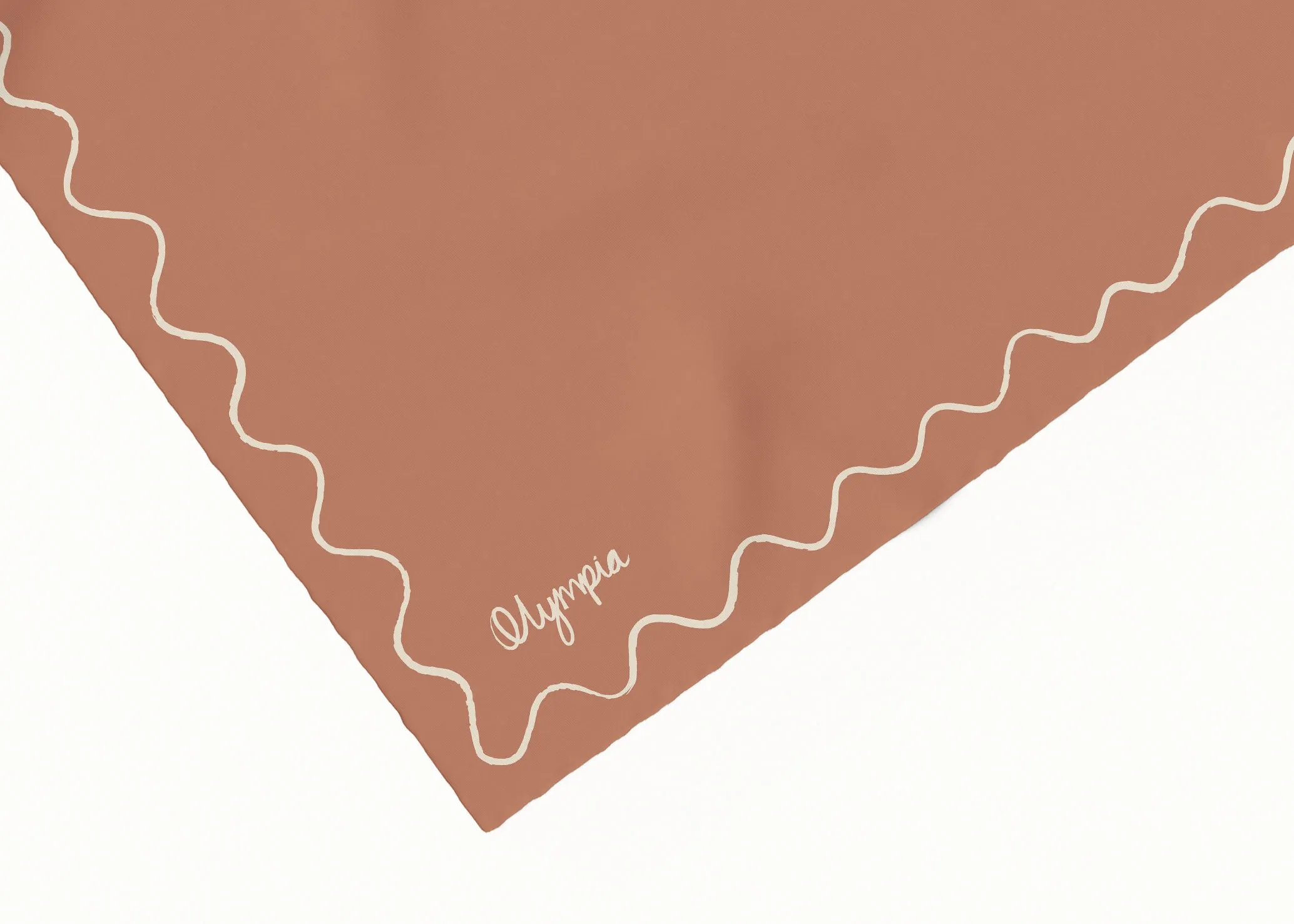 Emilia Copper Clay Silk Cotton Scarf - 54x54cm