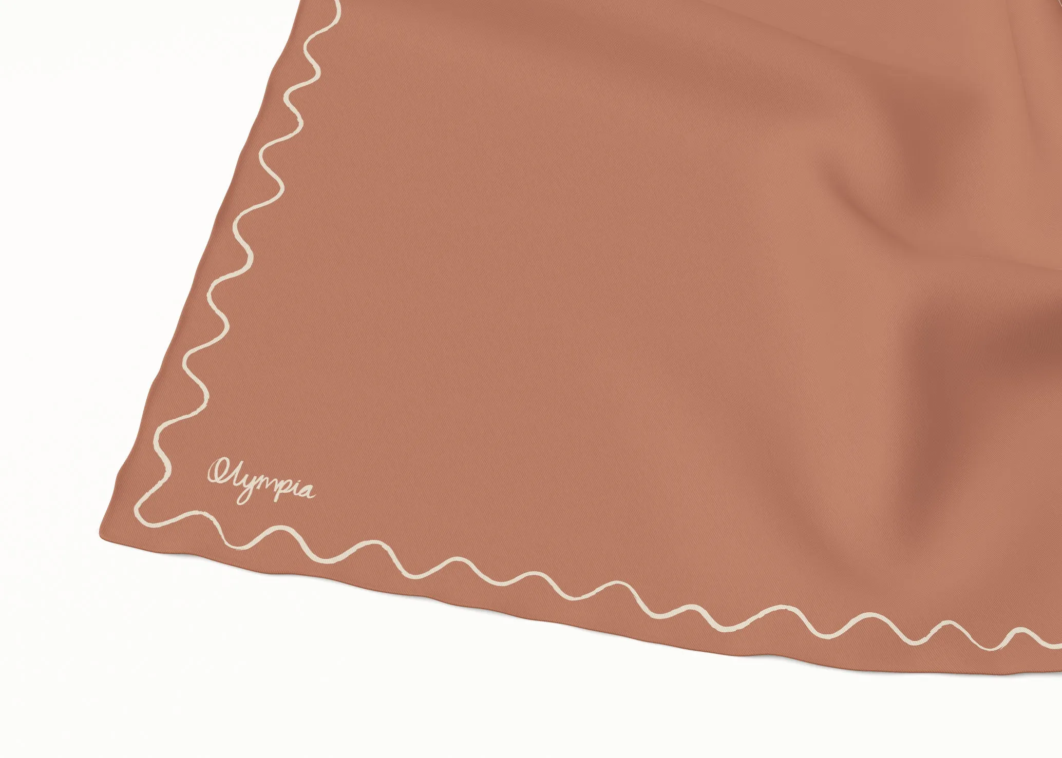 Emilia Copper Clay Silk Cotton Scarf - 54x54cm