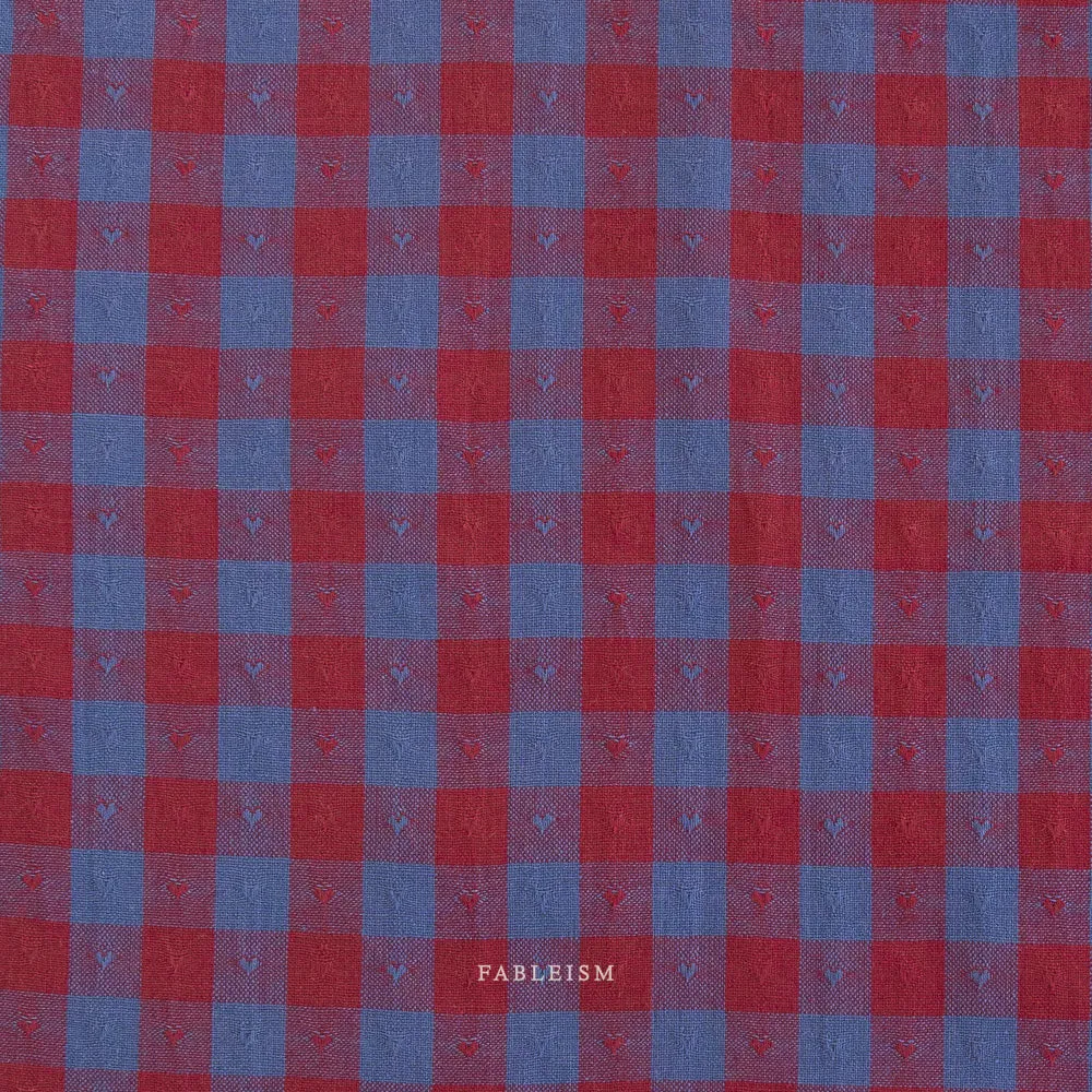 Fableism Queen of Hearts 55" wide,  Royal Gingham, 1/4 yard