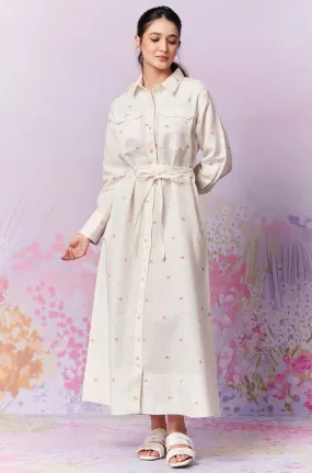 French Country Long Shirt Dress