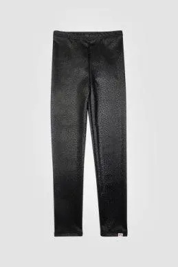 Girls Pants | Legging - Black Shine | Appaman