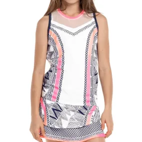 Girls' Santa Fe Glow Tennis Tank Pink