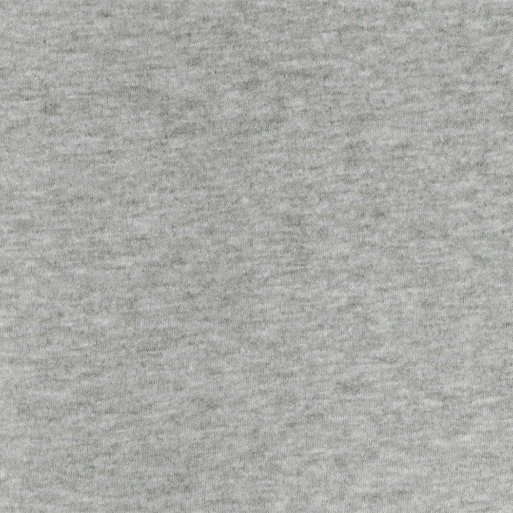 Heather Could Gray-Gray Polyester Cotton Terry Knit Fabric