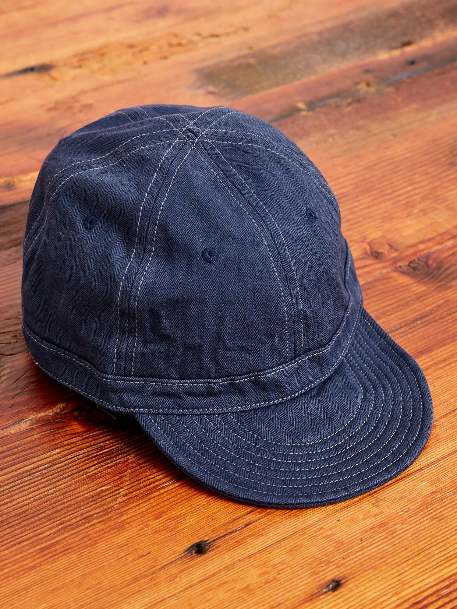 Herringbone Work Cap in Indigo