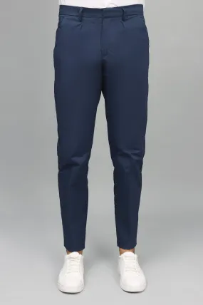 HIGH-RISE STRAIGHT-LEG TAILORED PANT-NAVY