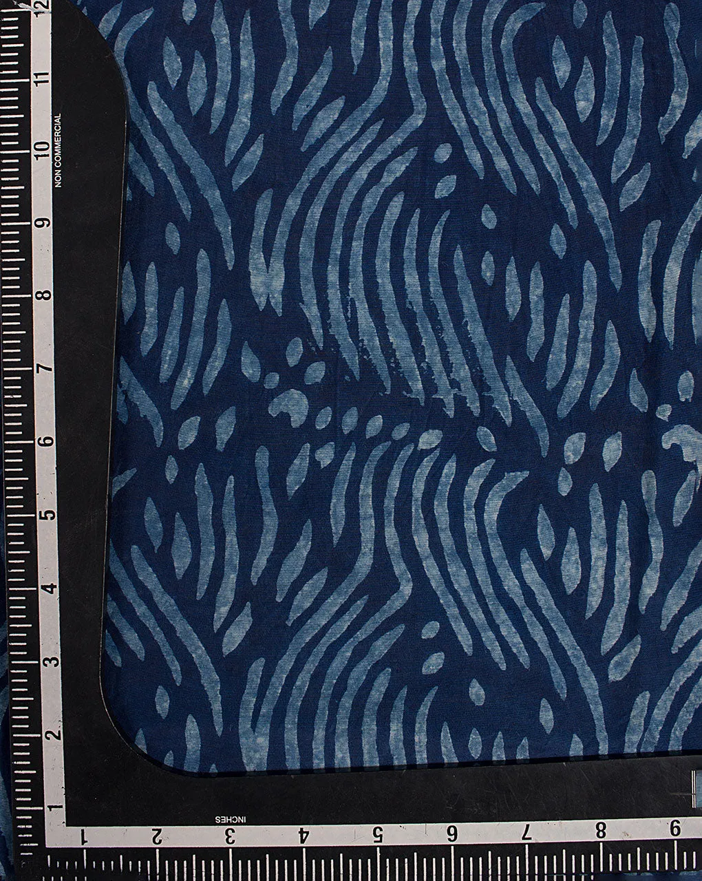 Indigo Hand Block Bemberg Silk Fabric