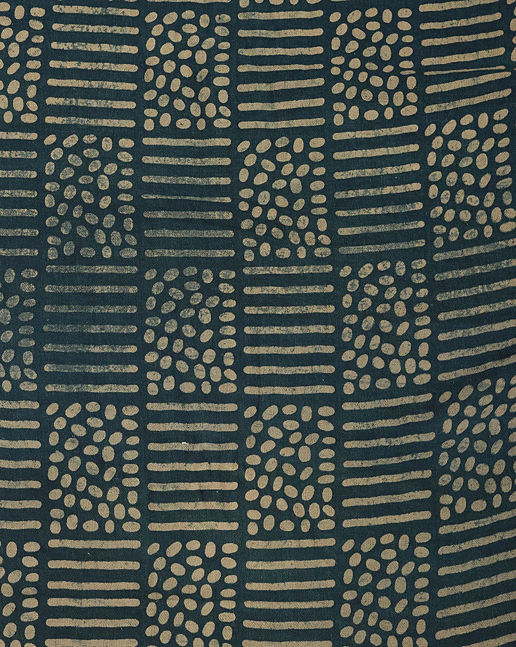 Indigo Hand Block Cotton Fabric ( Width 40 Inch )