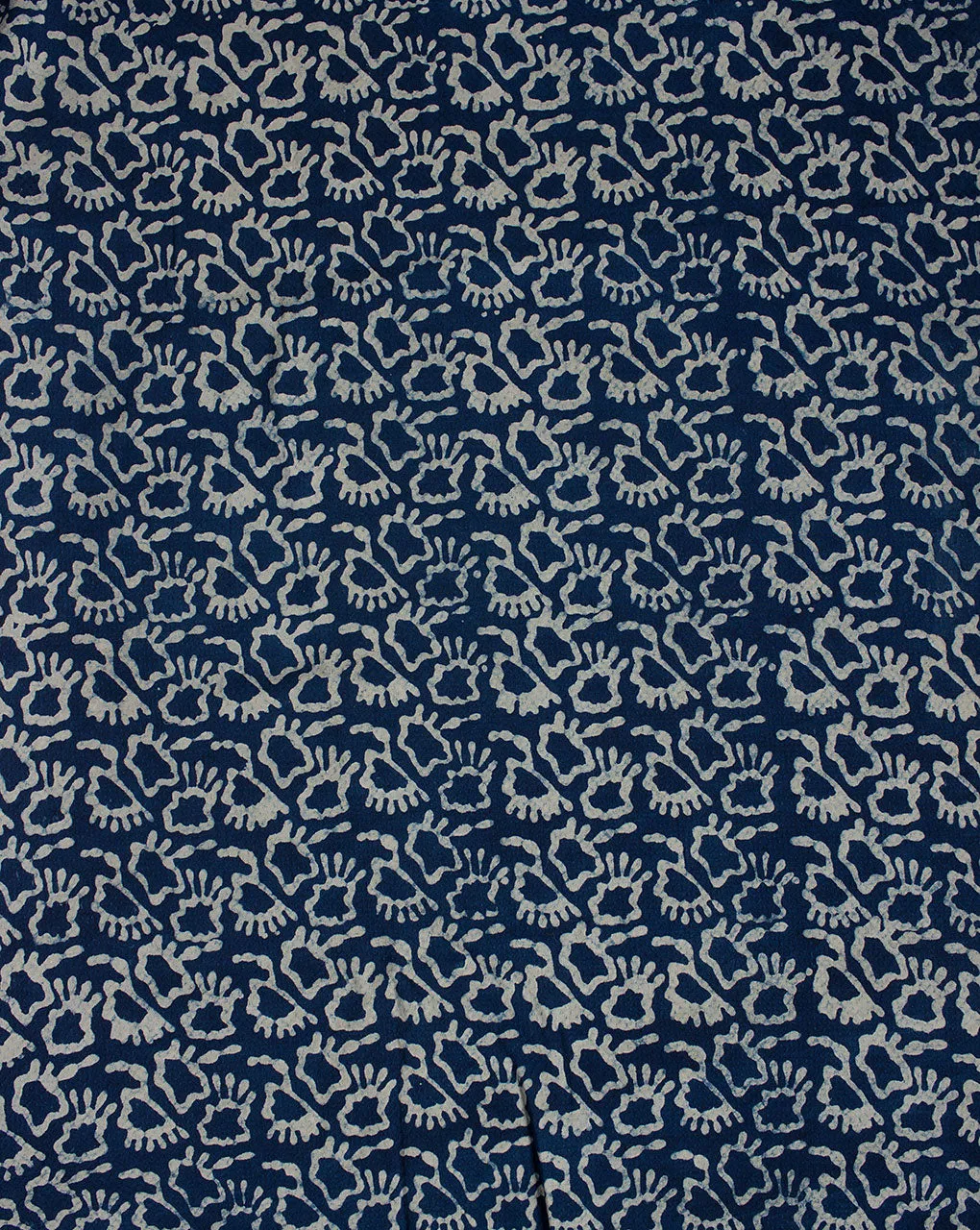 Indigo Hand Block Dobby Rayon Fabric