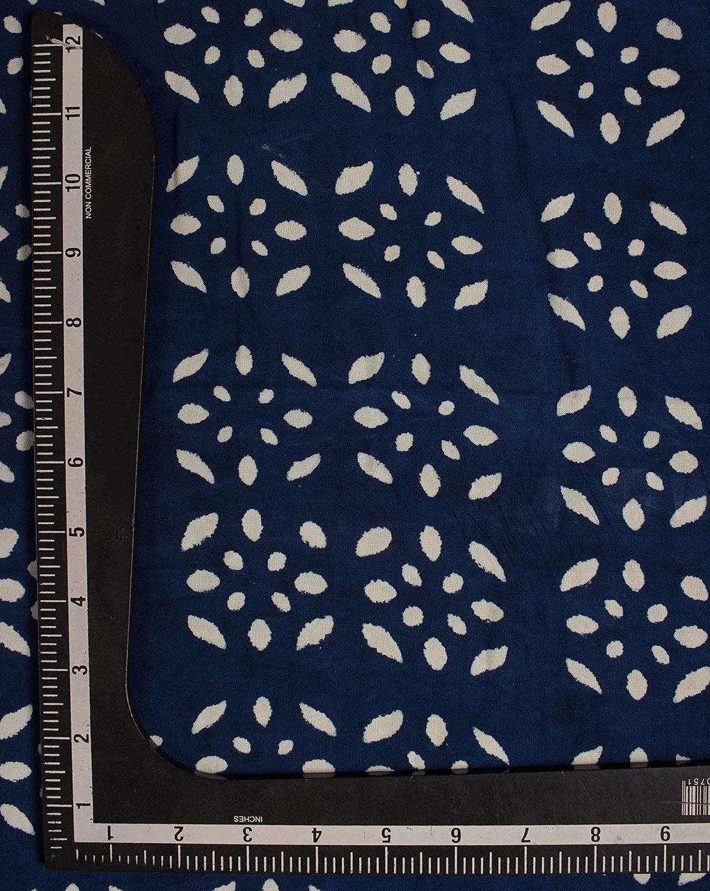 Indigo Hand Block Rayon Fabric