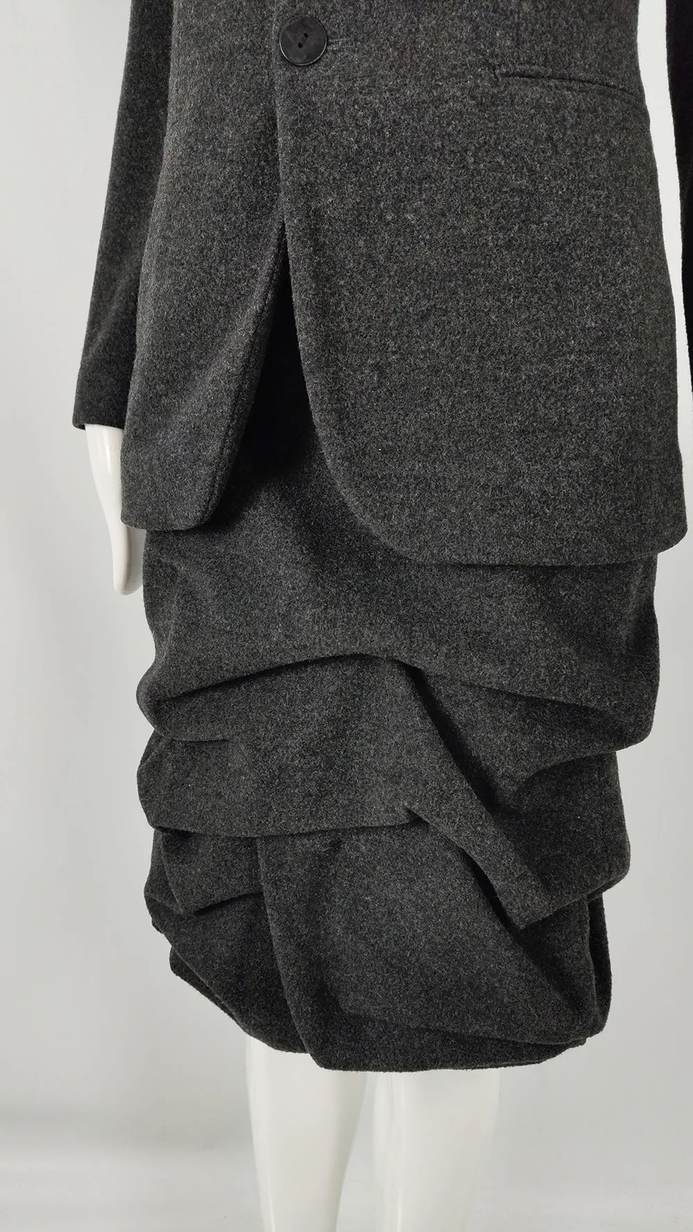 Jean Paul Gaultier Vintage Grey Wool & Cashmere Skirt Suit