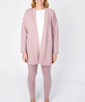 Jersey Edge to Edge Cardigan Mauve