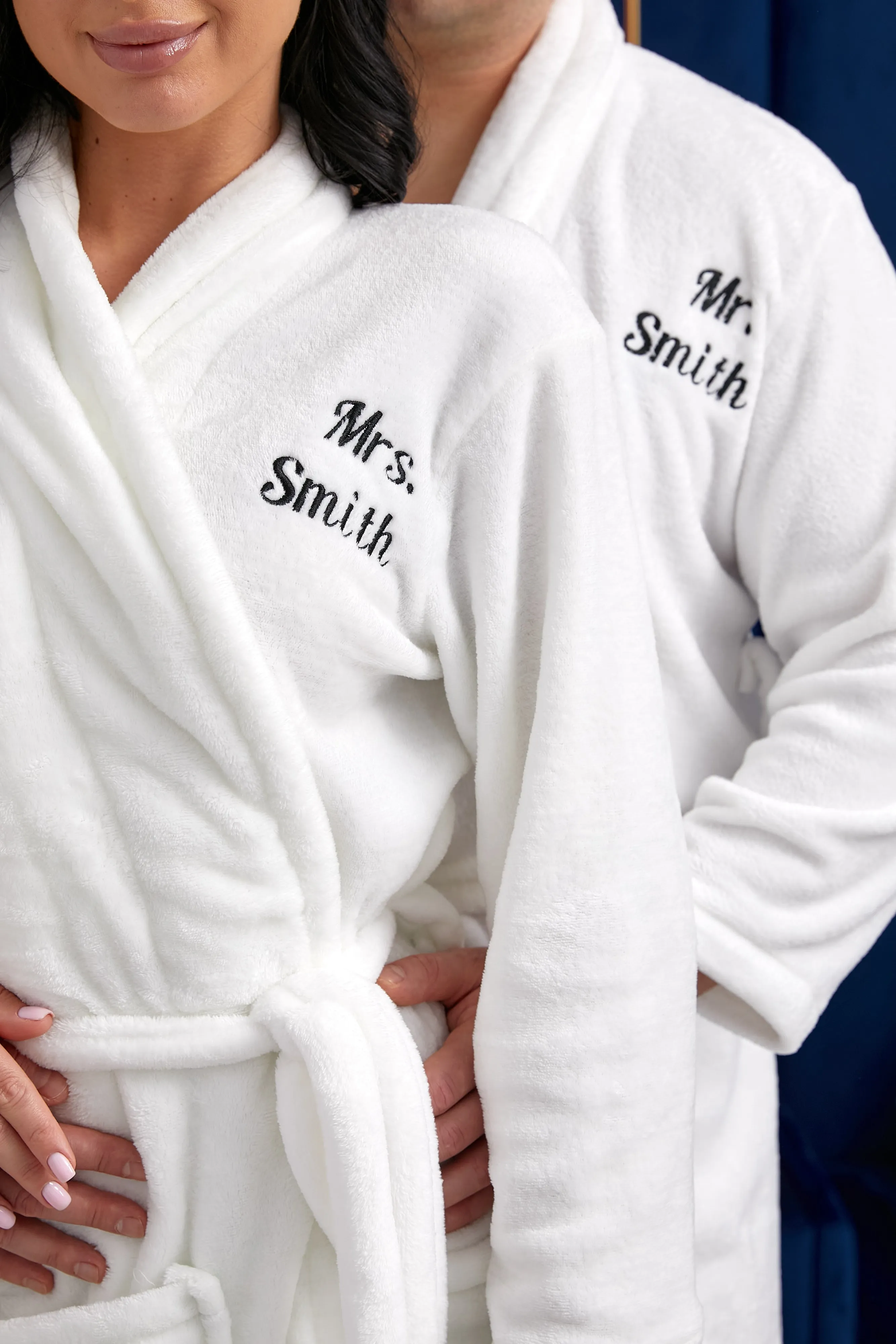 King and Queen Bathrobes for Couple Cozy Terry Bathrobes wife and husband - Glitter