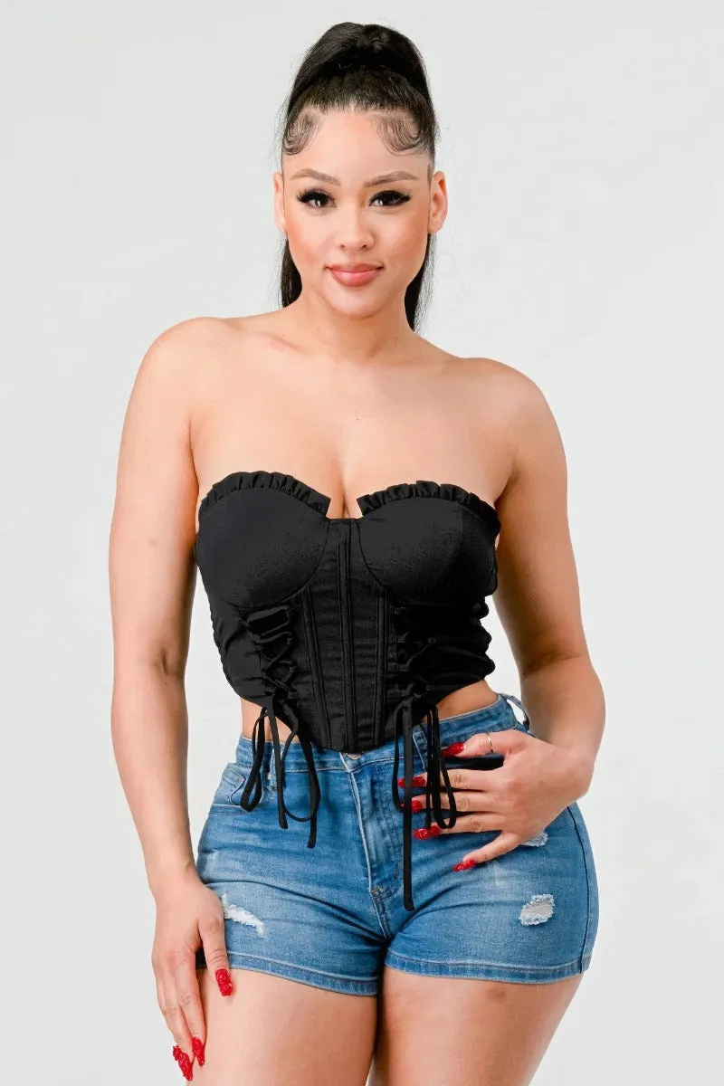 Luxe Sweetheart Drawstring Bustier