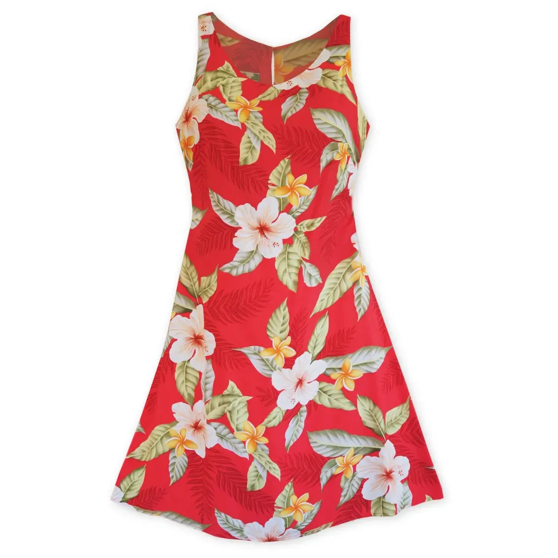 Makaha Red Fiesta Hawaiian Dress