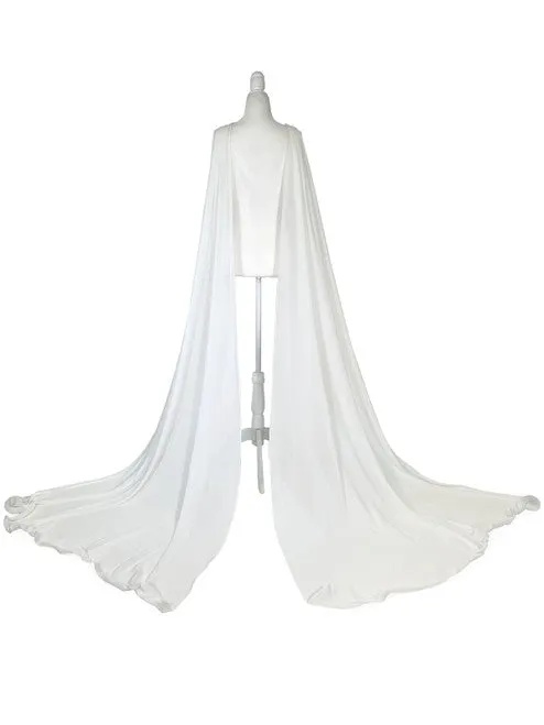 Marc Defang 2013 Long Adult Chiffon Fly Away Cape Panels Pageant Formal Accessory