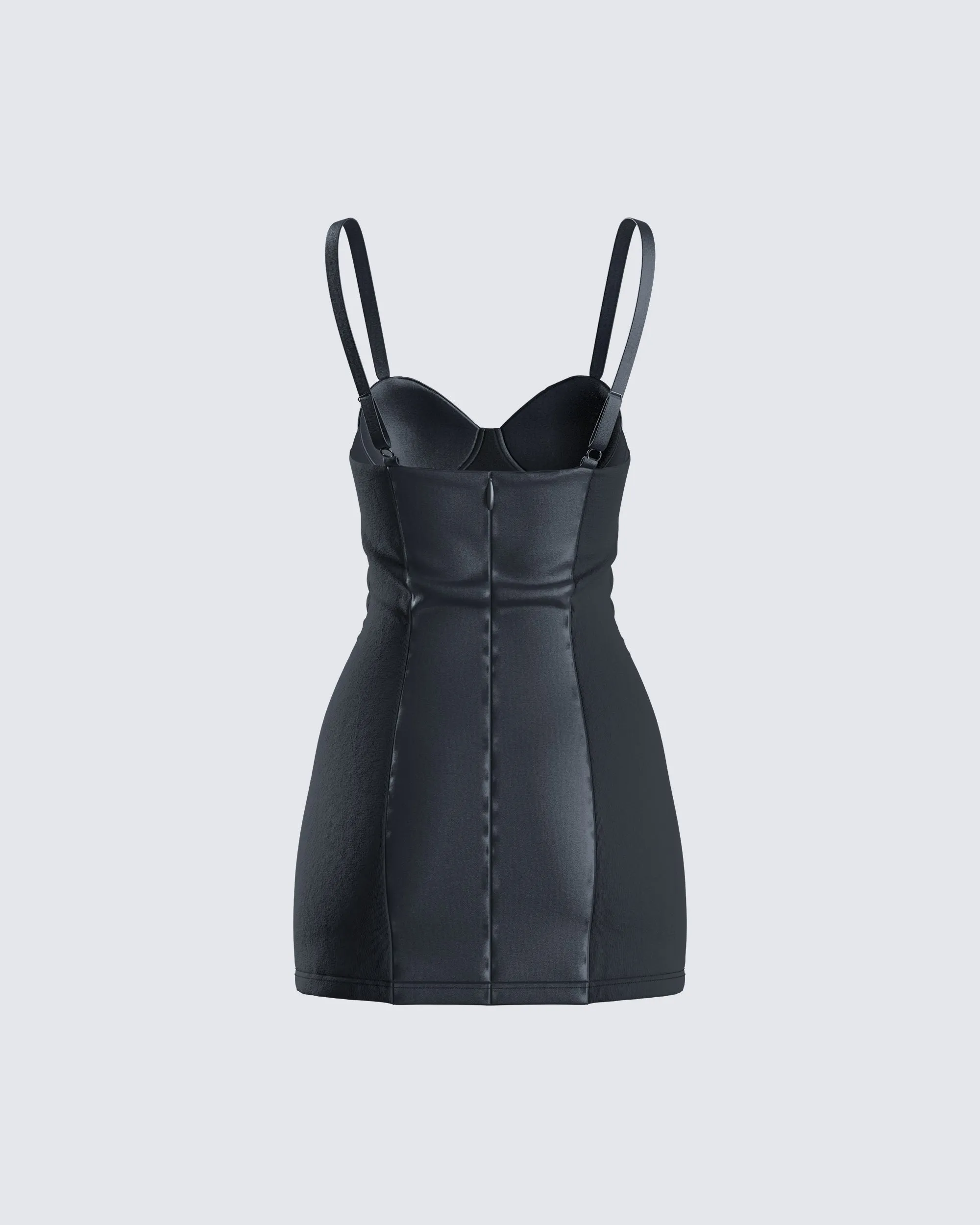 Maria Black Satin Bustier Dress