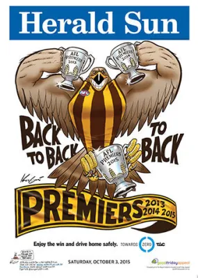 Mark Knight Premiership Poster - Hawthorn 2015