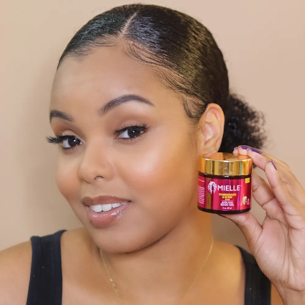 MIELLE POMEGRANATE HONEY BLEND SUPER HOLD EDGE GEL  2OZ