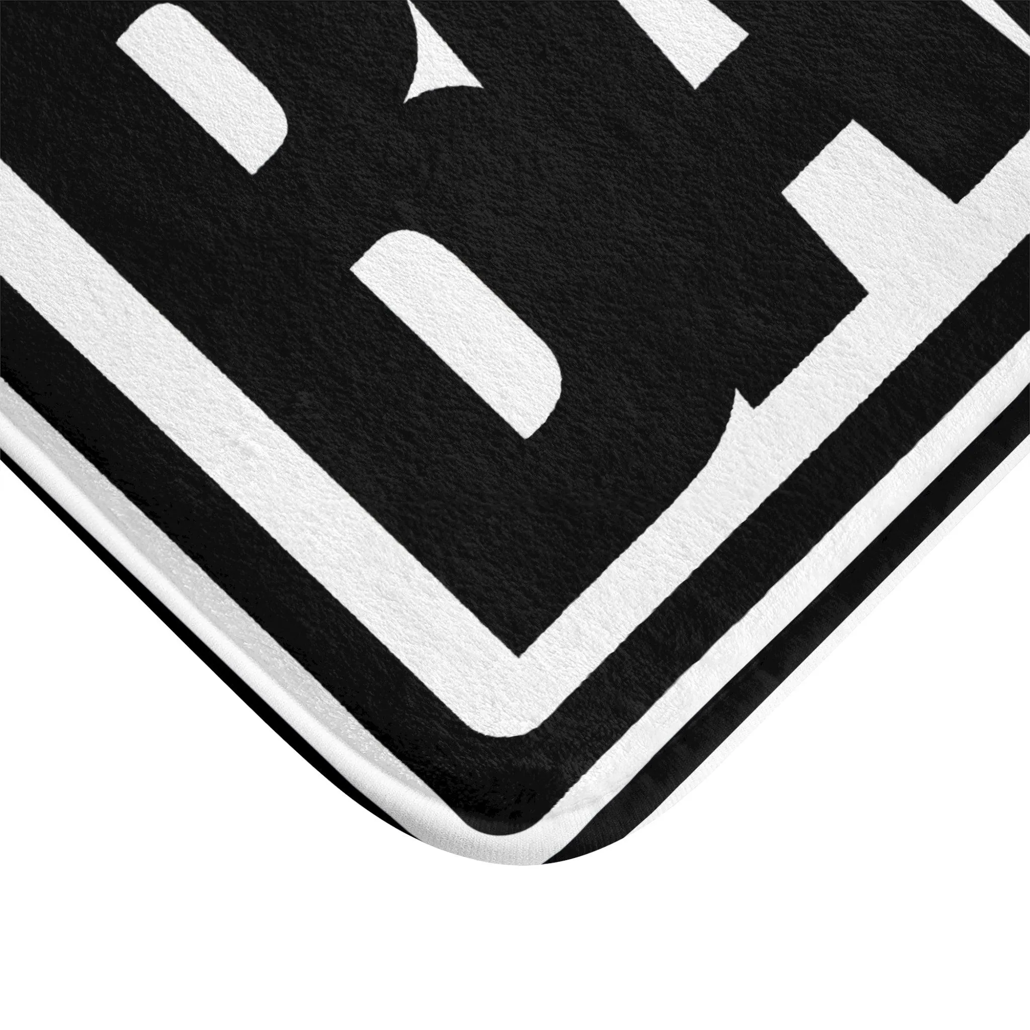 Minimalist Retro Bath Mat - Bath Mat in black and white