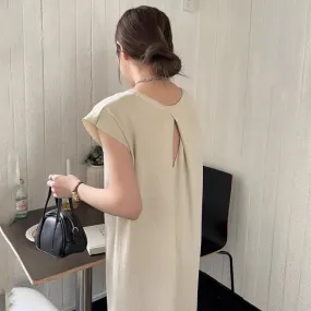 Minimalist Sleeveless Knit Dress