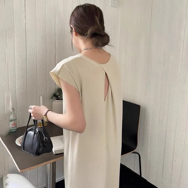 Minimalist Sleeveless Knit Dress