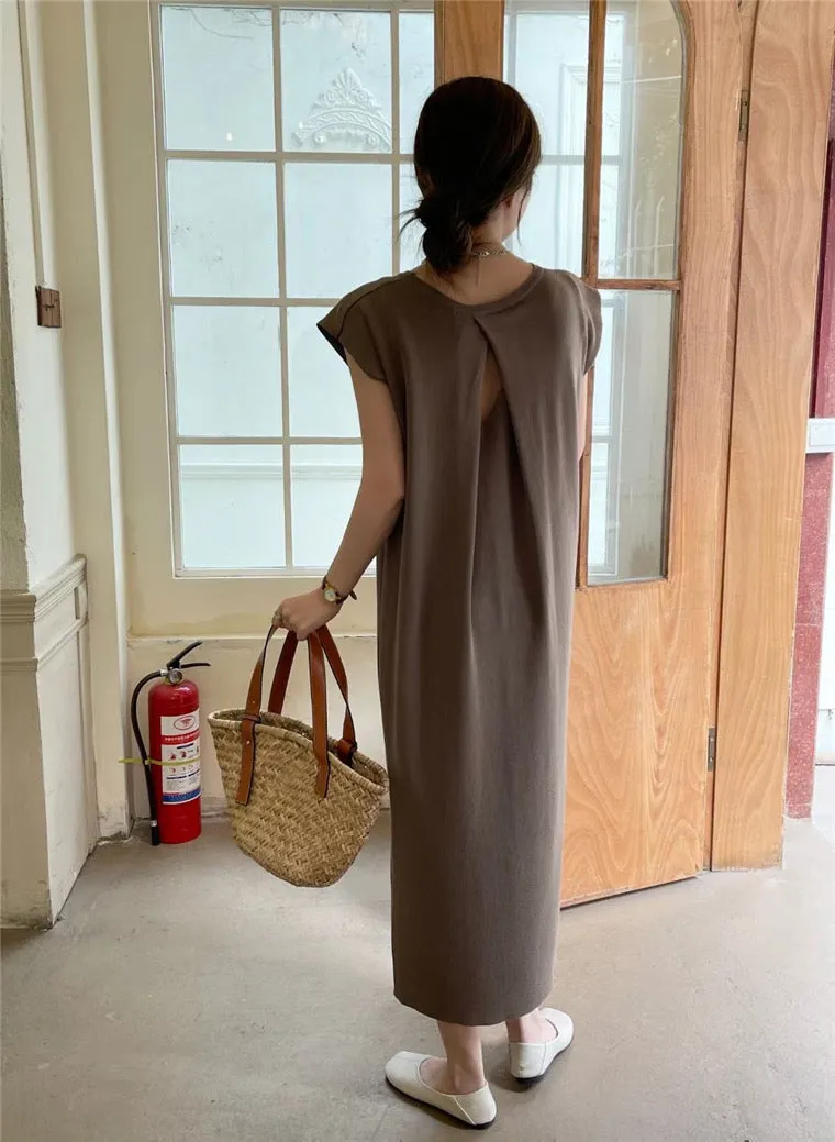 Minimalist Sleeveless Knit Dress