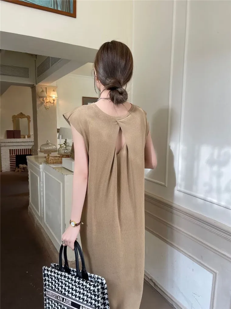 Minimalist Sleeveless Knit Dress