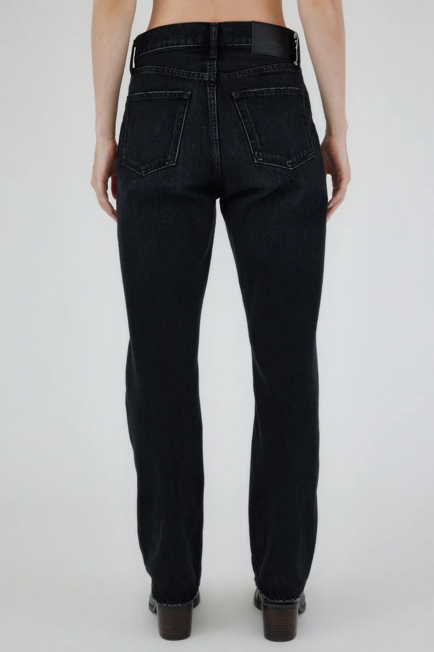 Moussy Mv Murrieta Wide Straight in Black Denim