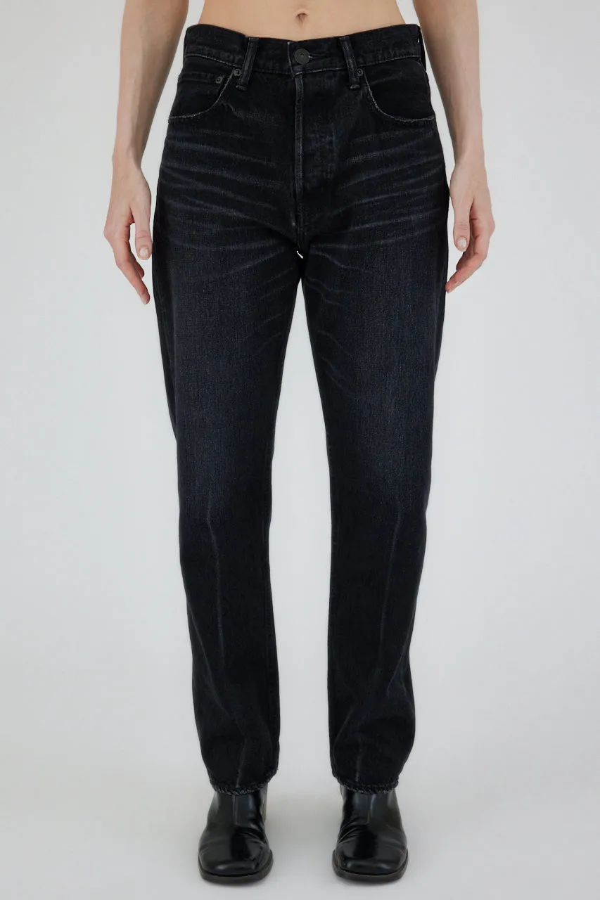 Moussy Mv Murrieta Wide Straight in Black Denim